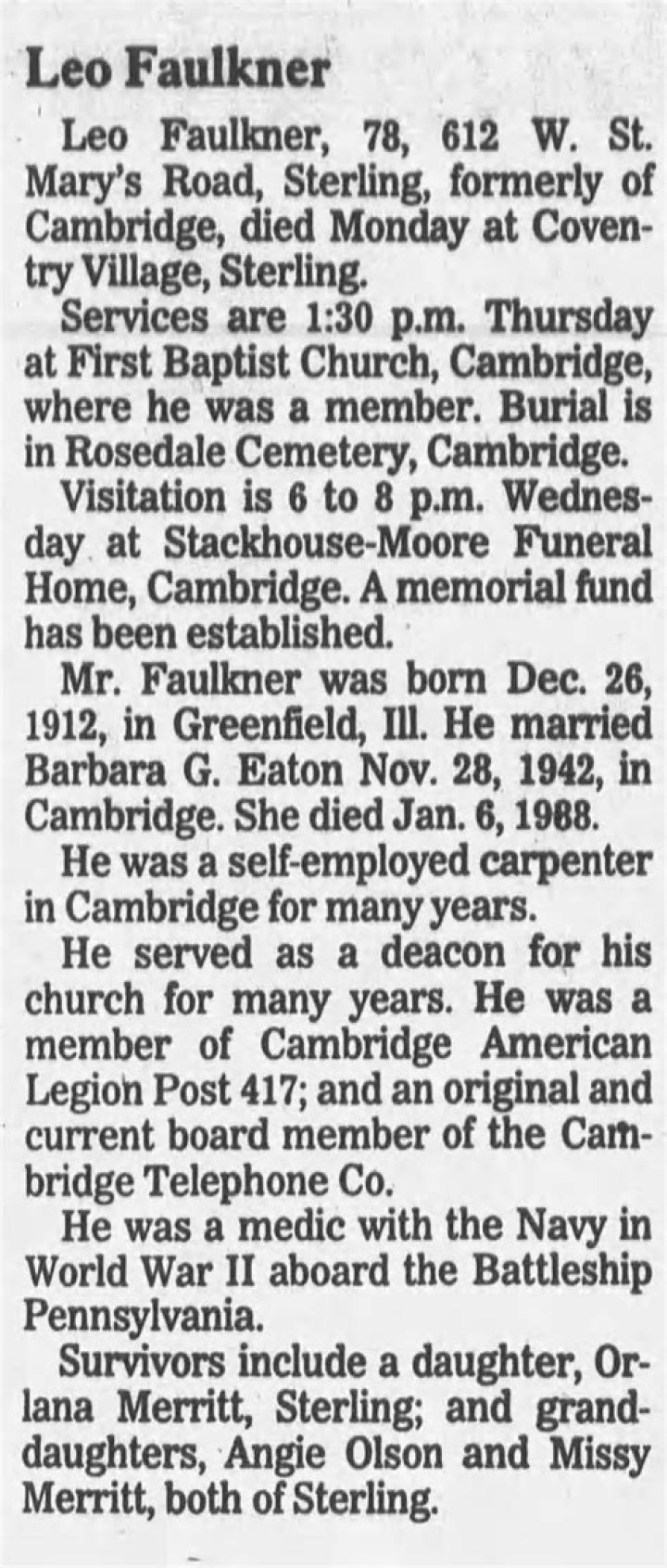 Leo Faulkner's Wife: Uncovering The Truth